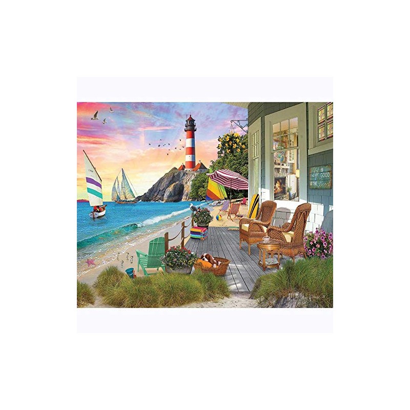 White Mountain Puzzles Beach Vacation - 1000 Piece Jigsaw Puzzle