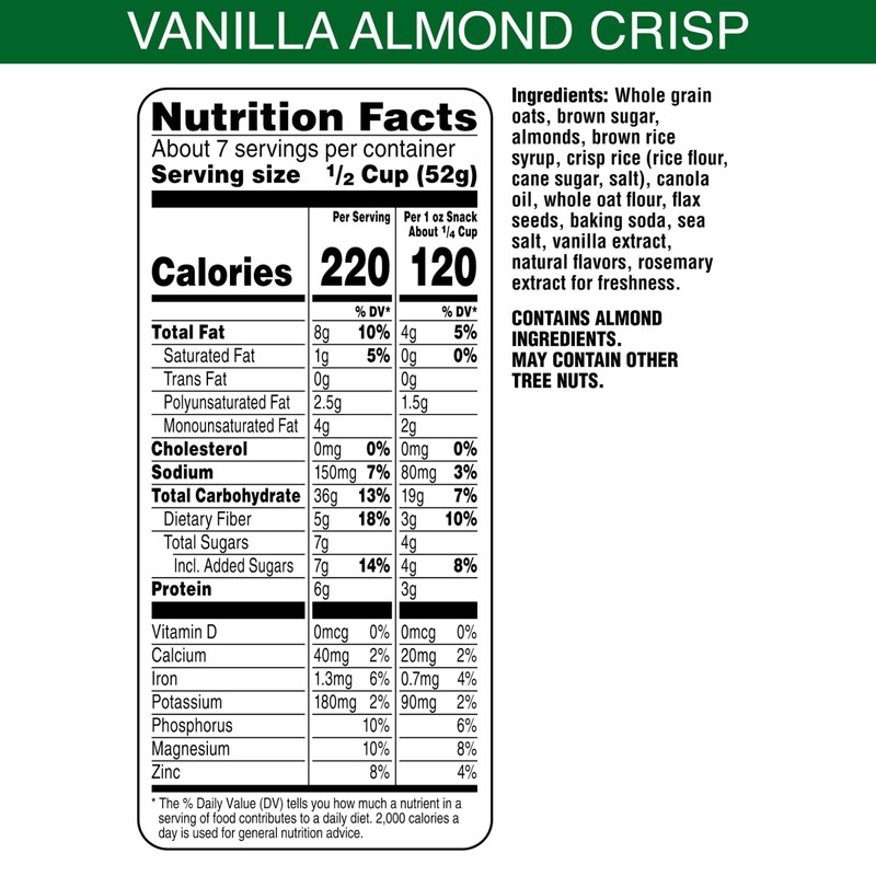 Bear Naked Granola Cereal, Whole Grain Granola, Breakfast Snacks, Vanilla
