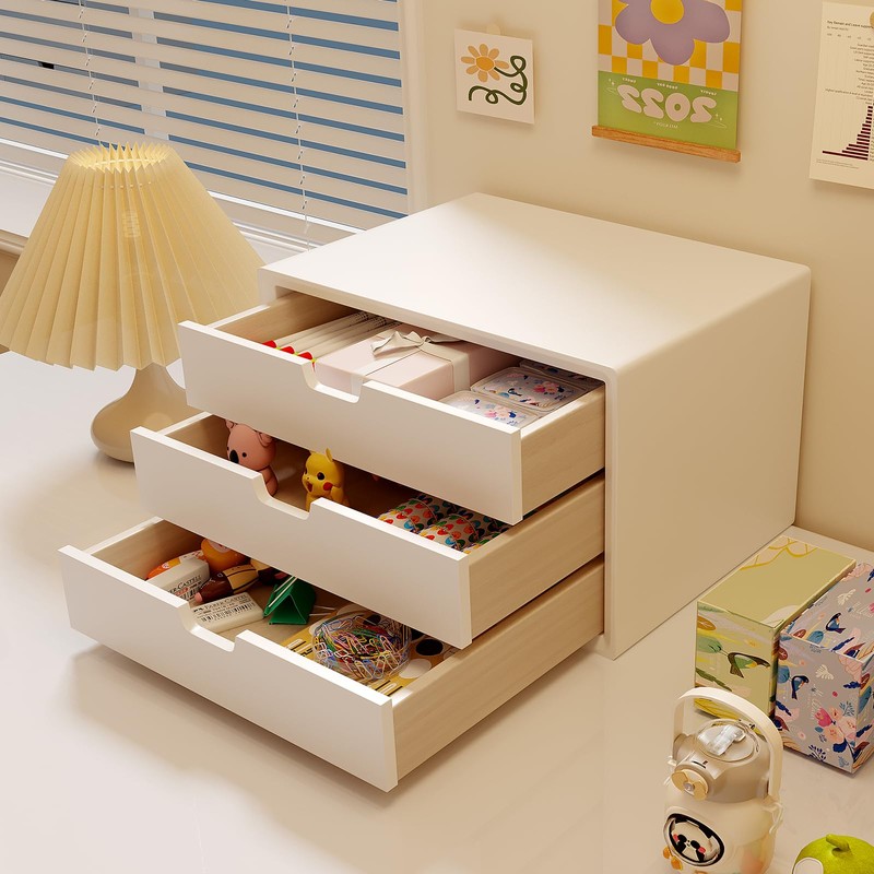 LitaEther Desk Organizer with 3 Drawers, ALEX Drawer Unit, Chic