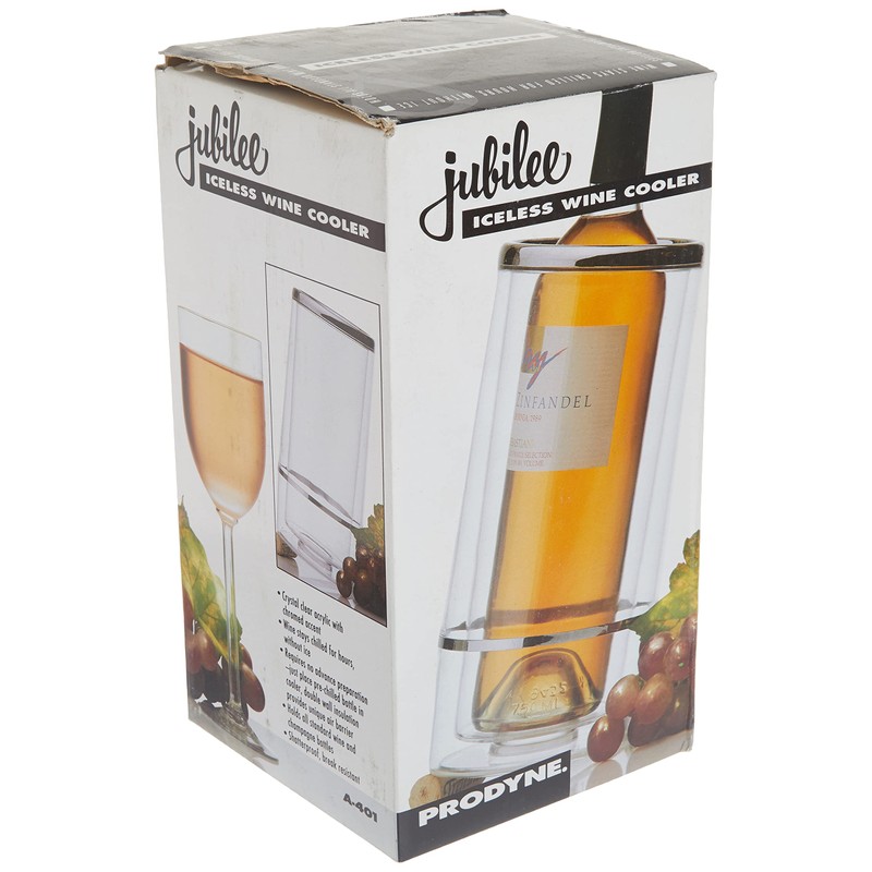 Prodyne acrílico iceless enfriador de vino, transparente
