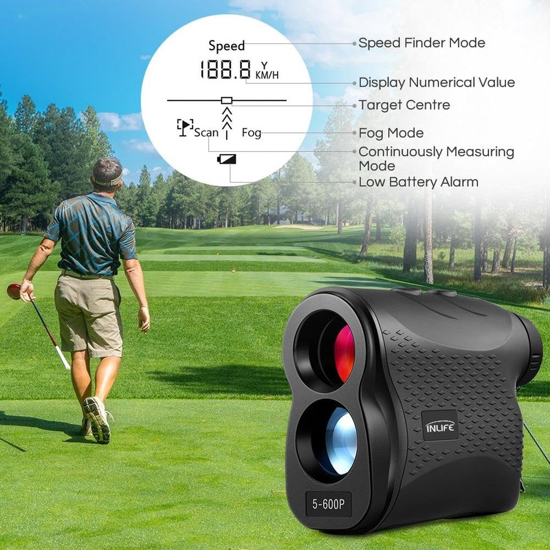 SEIWEI Black Portable Laser Distance Finder High Precision Telescope 6X