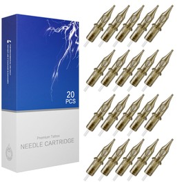 Disposable Cartridge Needles 20Pcs 1203RL Round Liner, Membrane Needle Cartridges Compatible with Rotary Coil Wireless Pen & Machine, Professional Supplies for Artists