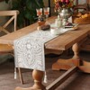 Artbloss Embroidered Table Runner Boho Farmhouse Dresser Scarf Macrame Rustic