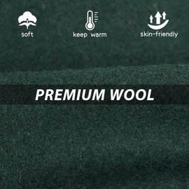 GADIEMKENSD Winter Bucket Hat Premium Wool Packable Plain Colours Unisex Warm Hat, dunkelgrün