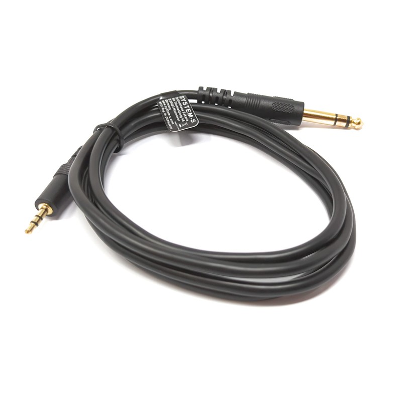 System-S Audio Cable 150 cm Stereo AUX Jack 6.35 mm
