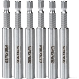 GEINXURN 6PACK Stainless Screwdriver Bit Holders, 3Inches Extension Socket 3"