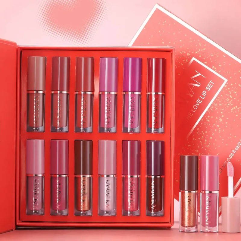 Set De 12 Unidades De Pintalabios Líquidos Matte Shimmer