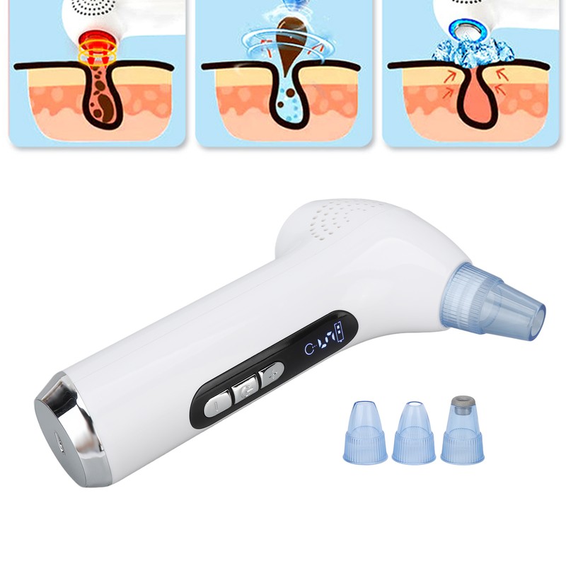 Cold Heated Blackhead Remover Clean Acne Pore Electric Blackhead Remover
