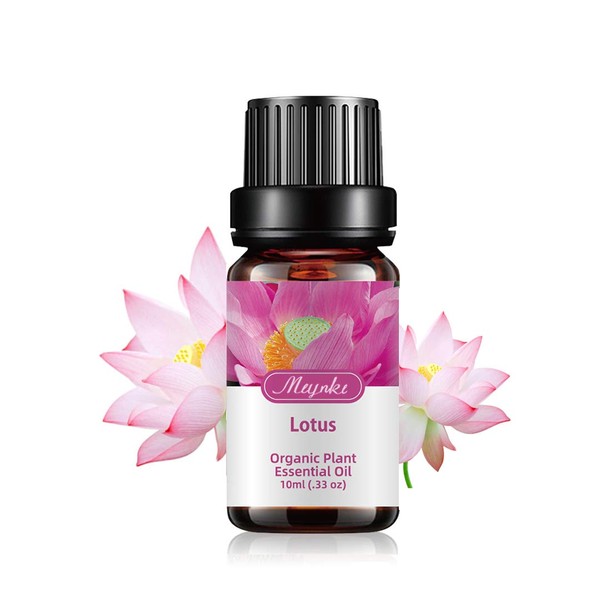 Lotus Essential Oil Essential Oil Organic Plant & Natural 100% Pure Therapeutic Grade Oil Perfect for Diffuser, Humidifier, Massage, Aromatherapy, Skin & Hair Care-10ml