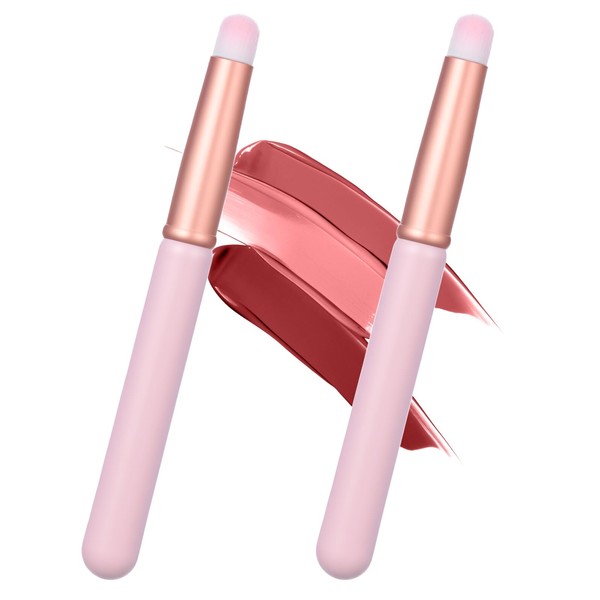 2 Pcs Lip Brush Set, Multi-purpose Lipstick Applicator Tool Kits
