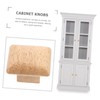 Operitacx 10pcs Square Wooden Pull Handles Simple Design Cabinet Knobs