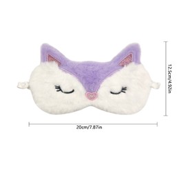 Eye Mask for Sleeping, Cute Fox Animal Soft Fluffy Plush Sleep Mask Novelty Funny Blindfold Breathable Eyeshade Cartoon Eye Cover for Kids Girls and Adult Night Nap Travel Meditation A7DWMRYZ