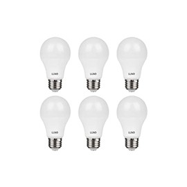 LUNO A19 Non-Dimmable LED Bulb, 11W (75W Equivalent), 1100 Lumen, 4000K (Neutral White), Medium Base (E26), UL Certified (6-Pack)
