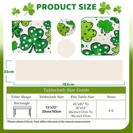 TELAIN Table Runner Made of High Quality Polyester, Machine Washable and Durable, Perfect for St Patrick's Day and Easter Decorations, Size 13x72 Inch