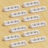Apromisith USB Cable Organizer Clips Cord Holder,12 Packs (3-Slots) White