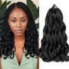 French Curly Braiding Hair 7 Packs 12 Inch Natural Black
