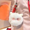 UNDERPINE Kawaii Pom pom Faux Rabbit Fur Fluffy Cat KeyRing,