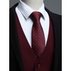 HISDERN Men's Formal Party Wedding Business Cotton Waistcoat Solid Color