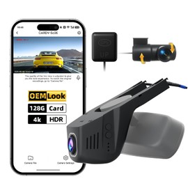 Dash Cam Front and Rear, 4K/FHD Wireless Dual Dashcam for Cars, HDR Night Vision, STARVIS Sensor, 24H Parking Mode, WiFi & GPS, Battery Protection, Included 128GB Card