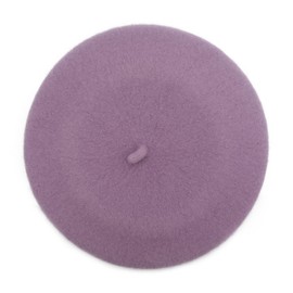 ZLYC Girls Classic French Artist Beret Beret, lavender
