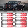 PKINGLAKE 8-Pcs 12 LED Sync Feature Emergency Strobe Grille Lights