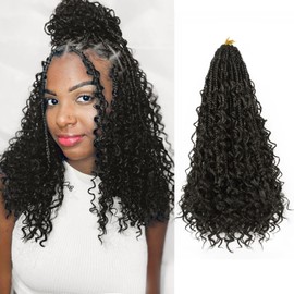 vustbeauty Vustbeauty - Extensiones de cabello sintético con trenzas bohemias para mujer, 9 paquetes, 14 pulgadas, trenzas bohemias con extremos rizados, n.º 2