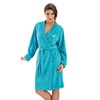 DOROTA Cuddly and modern cotton bathrobe with pockets and tie