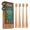 PRIMALS Boar Bristle & Bamboo Toothbrush (4-Pack) - Premium Boar