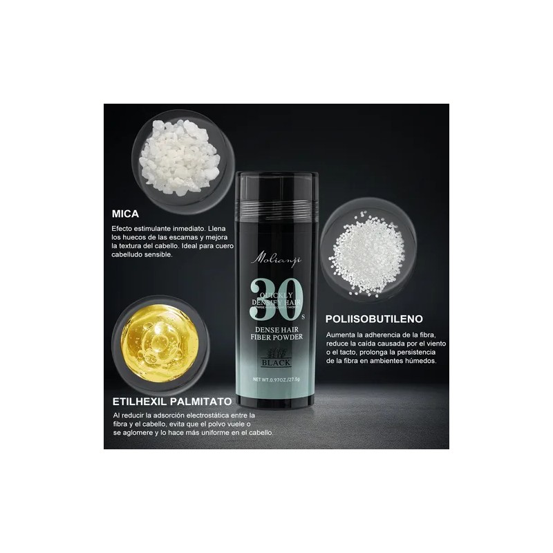 Polvo De Maquillaje De Fibra Capilar Engrosar El Cabello