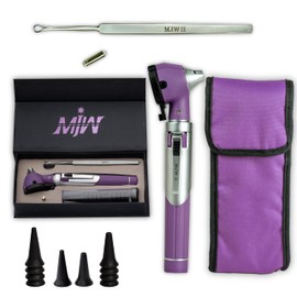 MJW Fiber Optic Mini Otoscope Ear Healthy Tool for Home use with Extra Replaceable LED Light