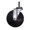 IconCasterWheels 5” Light Duty Threaded Steam Caster | Non-Marking Soft