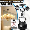 [Upgraded] 200LBS 8Pcs Round Ceiling Hooks with Firmly Rotatable Button,