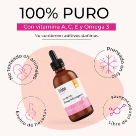 HEBBE Aceite De Rosa Mosqueta 50 ml Tratamiento Facial Antiedad y Reparador Cutáneo Regenerador De Piel, Reduce Manchas, Ojeras y Estrías Aceite Natural