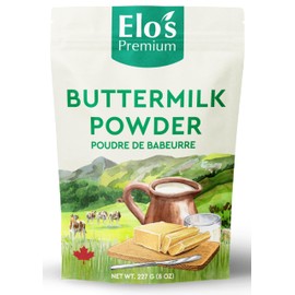 Buttermilk Powder 8oz | PRODUCT OF CANADA| Premium Quality Dehydrated Buttermilk | Ideal for Baking, Cooking, and Beverages | Adds Rich Creamy Flavor | Convenient and Long Shelf Life | By Elo's Premium