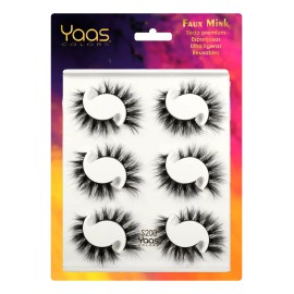 Yaas Colors 3 Pack Pestañas Postizas Prof. Yaas Colors Seda Efecto Mink