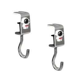 MULT Desk Side Hook, Bag Hanger, Around Desk, Bag Hanger, Hook Under Table Storage, Hardware, No Drilling, Clamp Load Capacity 110.2 lbs (50 kg), Pack of 2