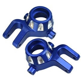 Raidenracing Aluminum Alloy Front Steering Knuckle Arms for Traxxas 1/8 4WD Sledge Monster Truck Replace 9537 2pcs - Blue