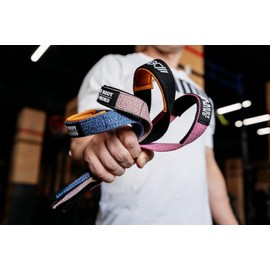 WARM BODY COLD MIND V2 Lifting Wrist Straps for Olympic Weightlifting, Powerlifting, Bodybuilding, Functional Strength Training - Heavy-Duty Cotton Wrist Wraps with Neoprene, Pair (BLUE)