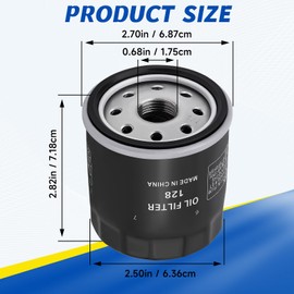 Aouton 49065-0724 Oil Filter Replace 49065-7010 Compatible with Kawasaki AM107423 AM147597 AW26806 AM105555 AM105172, Club Car 1016467,120-634,4 Stroke Engine, Pack of 6