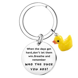 Tihnvk Inspirational Keyring Duck Keyring For Sister Friends Duck Gifts Christmas Birthday Gift For Ducks Lovers Ducks Stuff Positive Gifts
