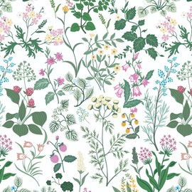 Dimoon 17.3''x236.2''Peel and Stick Wallpaper Renter Friendly Contact Paper Floral Wallpaper Wall Art Waterproof Kitchen Bathroom Cabinet Drawers Thickening Waterproof Stick on Paper Pink Vinyl Wrap