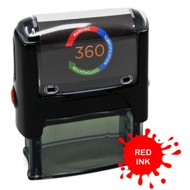 Custom Self Inking Rubber Stamp - 1 Line (RED)
