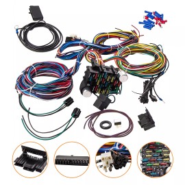 BFO Universal Extra Long Wires 21 Circuit Wiring Harness For Chevy Ford Jeep Ford