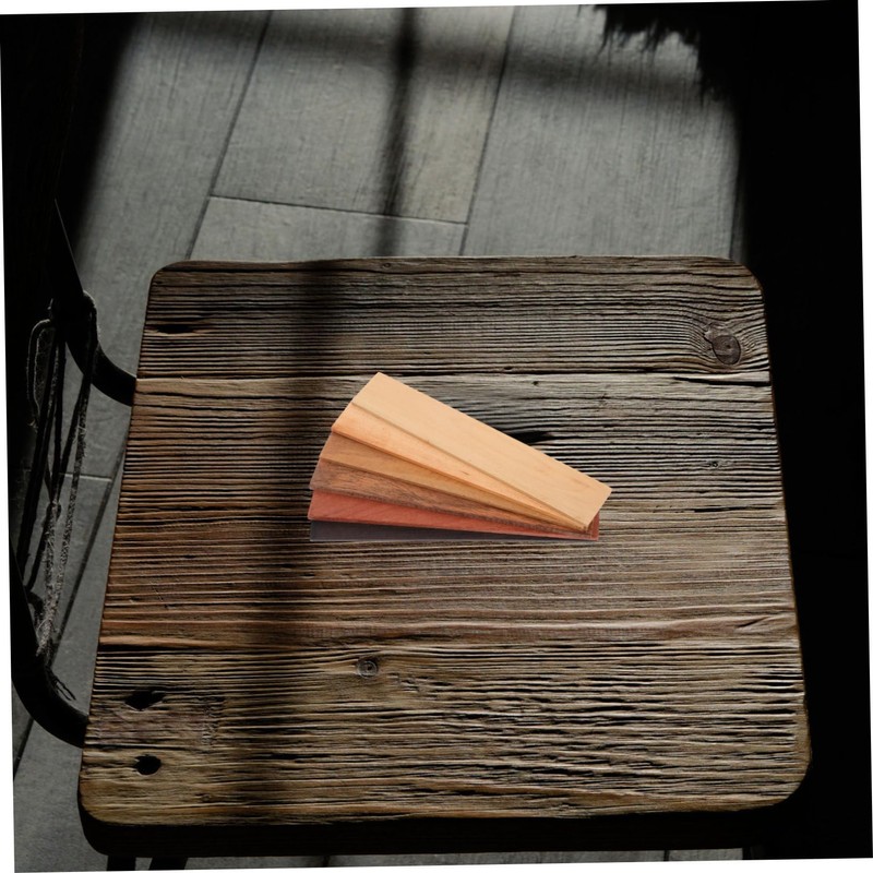 KONTONTY 6 pcs Textured Wooden Boards for DIY Crafts Natural