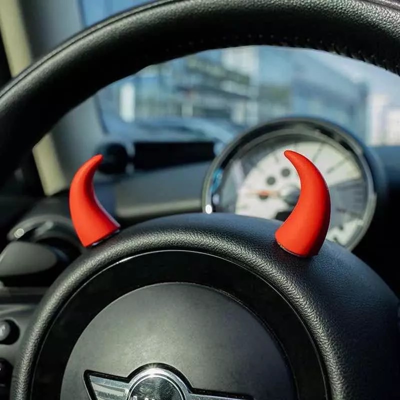 PMX Cuernos Para Volante De Automóvil, Decoración Para Volante