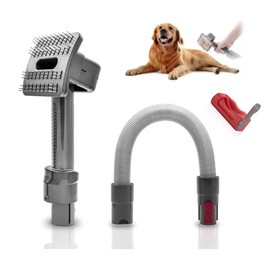 Goodsby Pet Grooming Kit Brush Attachment for Dog Cat Hair Shedding Compatible with Dyson V7 V8 V10 V11 V12 V15 Animal Vacuum Cleaner