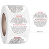 500Pcs White Candle Warning Labels, Candle Jar Container Stickers Candle
