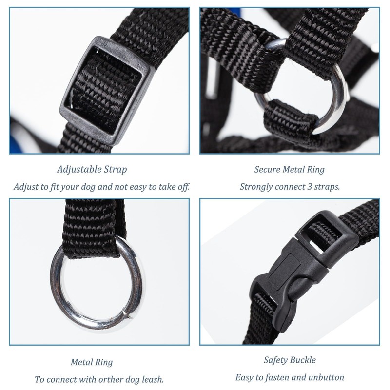 Dog Head Collar with Padded Fabric, Head Harness for Dogs,