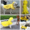 Dog Raincoat, Poncho, Rainy Season Protection, Includes Transparent Hat, Easy