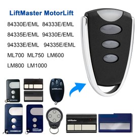 84335EML Garage Door Remote Control for MotorLift Garage Door 500/700/750/850 for LiftMaster Garage Door LM1000/LM60/600A/LM800 LiftMaster Door Opener HC100/260/280/600 SLY300/50 00/10000, 2pcs